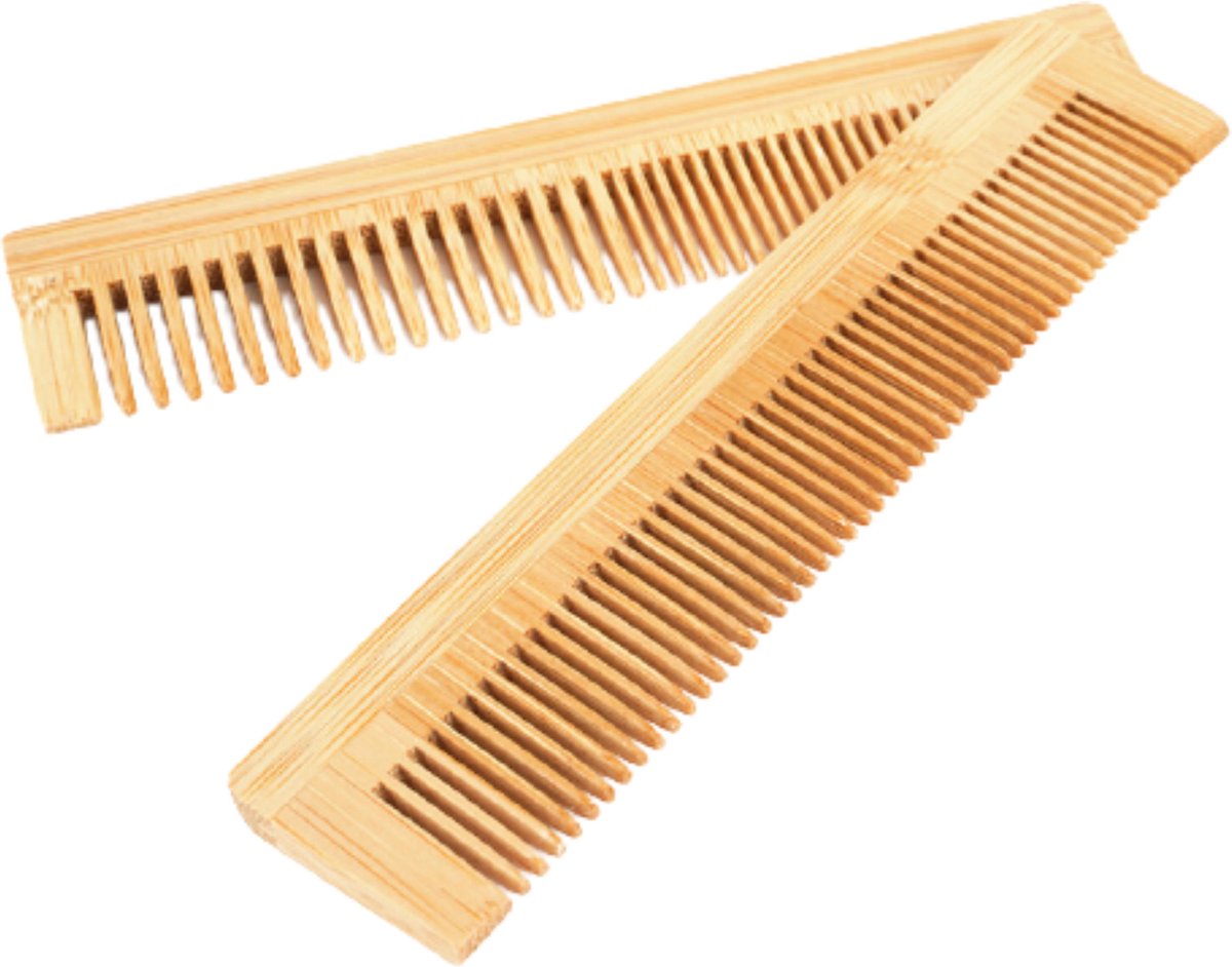 HMerch™ Houten Kam - Set van twee - Bamboe Kam - Duurzame keuze - Bamboo - 13