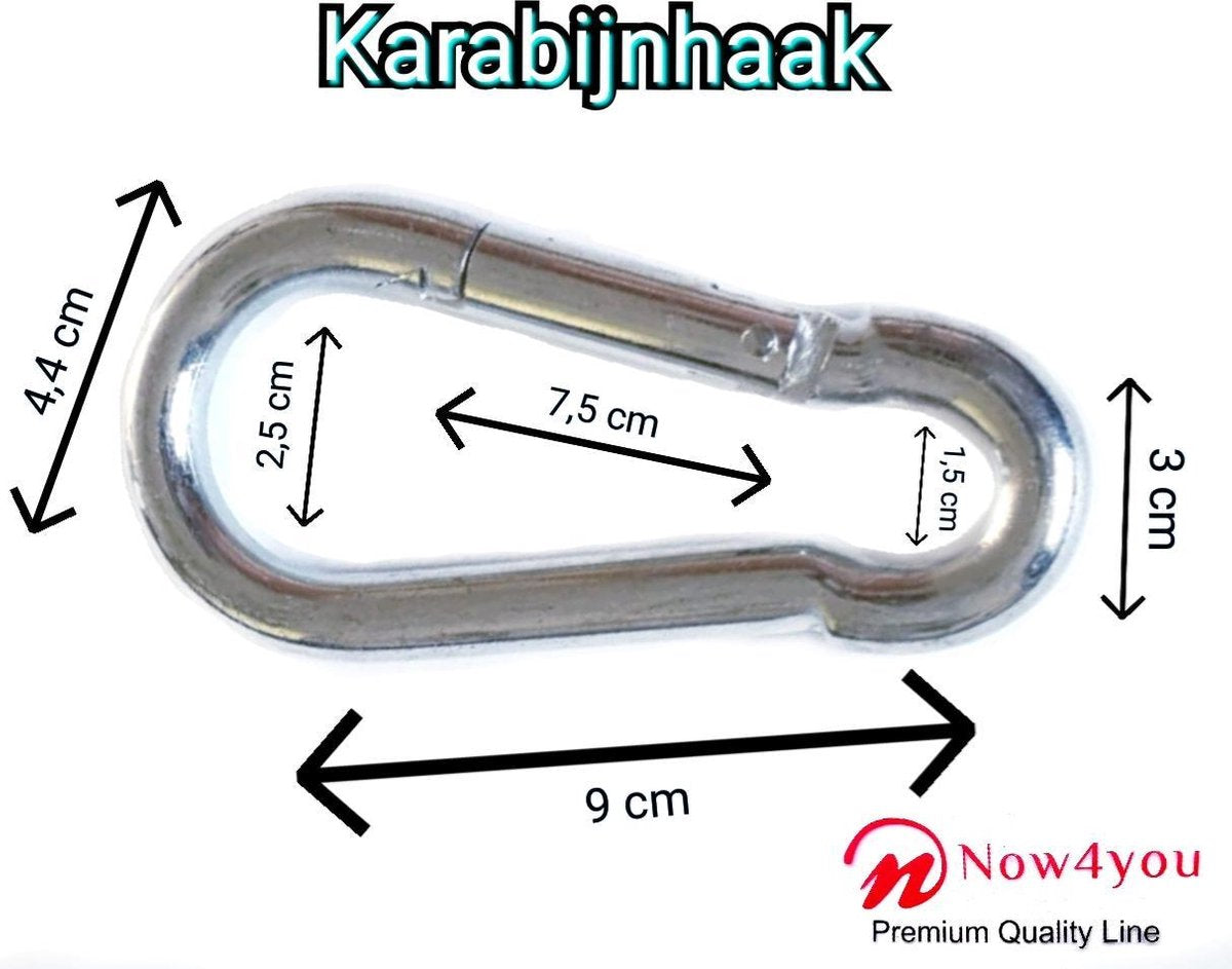 Karabijnhaak - Karabiner - Musketon 1 stuks