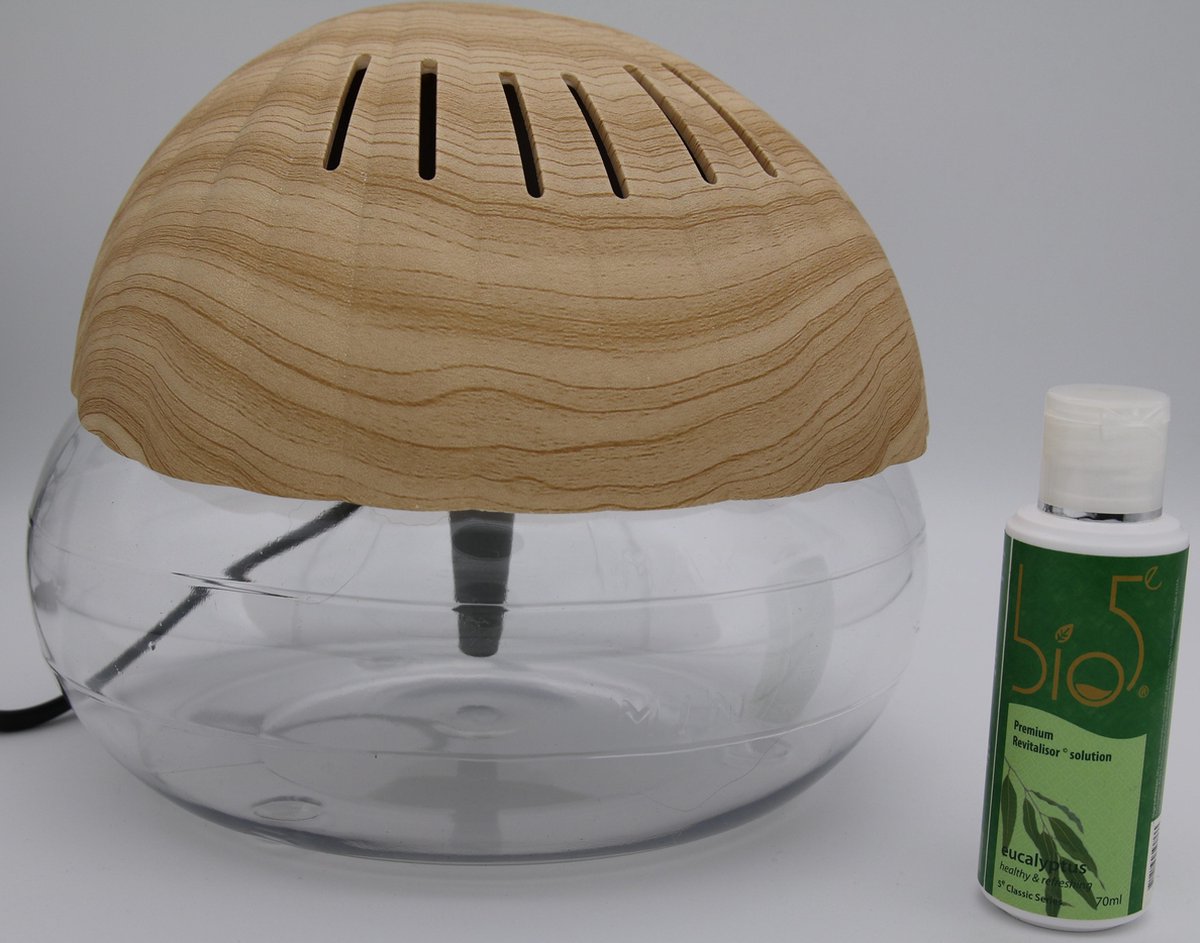 Revitalisor Schelp - Luchtreiniger Startpakket Met Bio5e Eucalyptus Olie