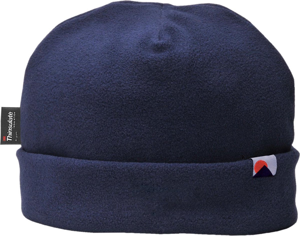 Gevoerde Fleece muts donkerblauw