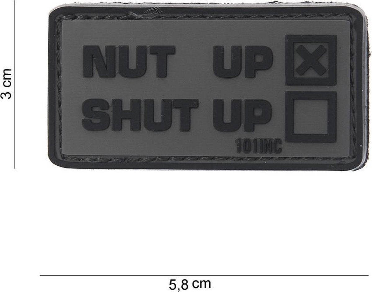 Embleem 3D PVC Nut Up grijs