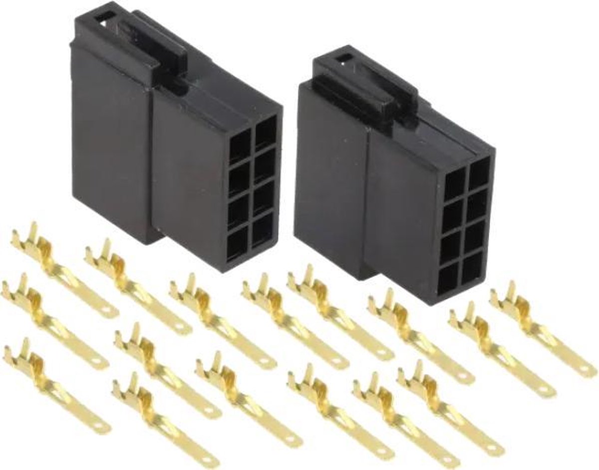 2x ISO Connector Vrouwelijk - Inclusief 16 Mannelijke Pinnen