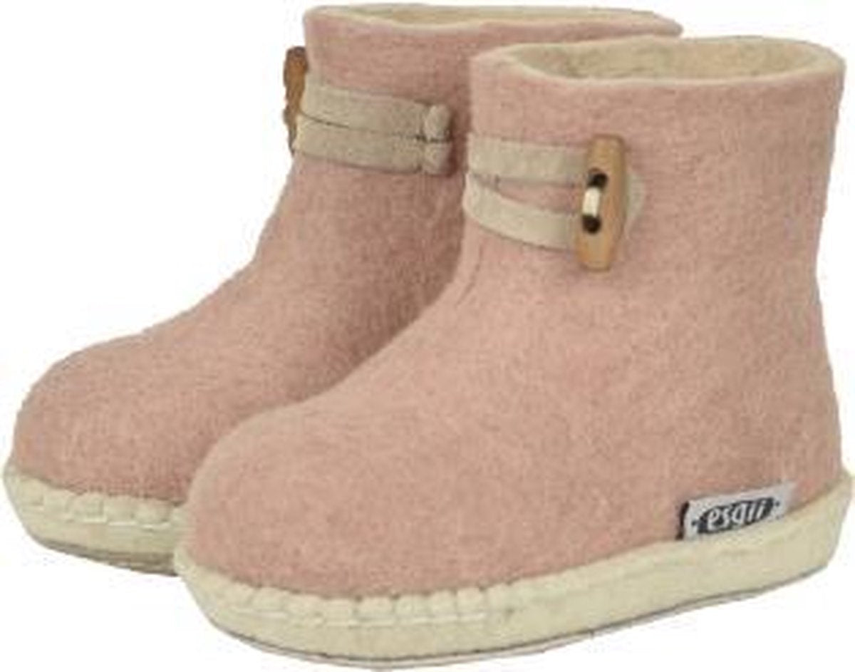 Vilten kinderslof Boots Soft Pink - maat 25