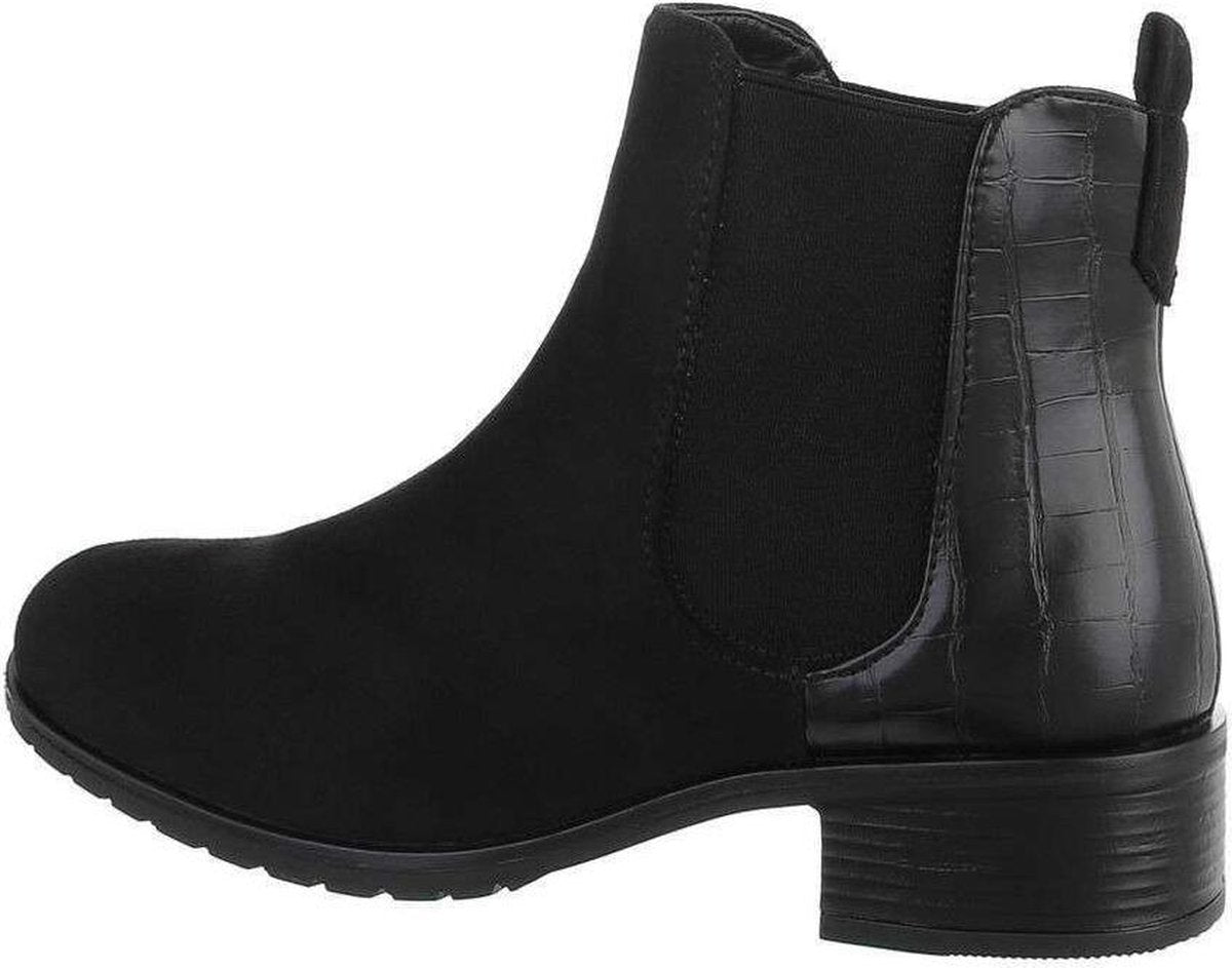 Chelsea boots half suède half lederlook Zwart / 36