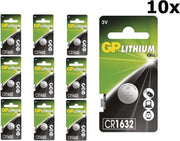 10 Stuks (10 Blister a 1st) GP CR1632 125mAh 3V Lithium Knoopcel Batterij