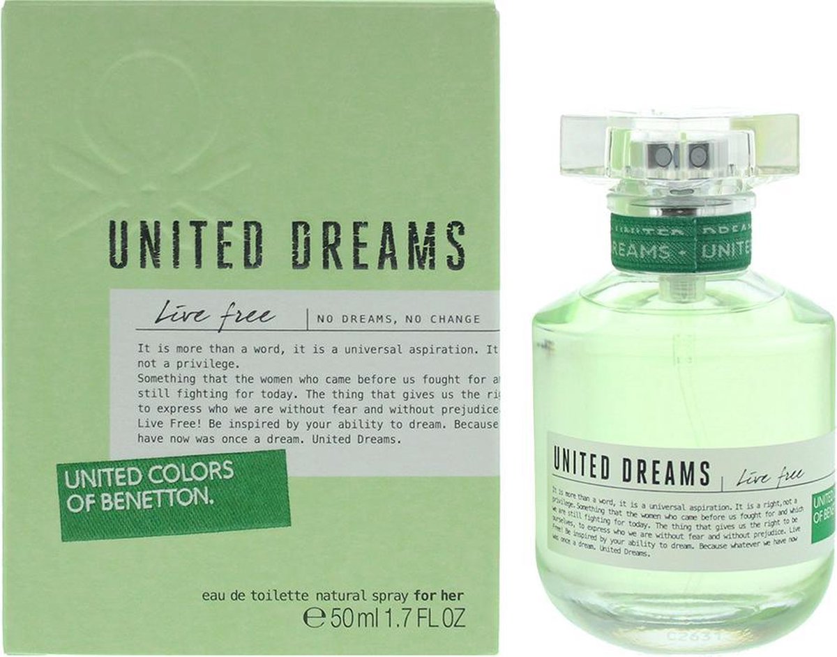 Benetton Live Free Eau de Toilette Spray 50 ml