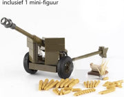 K02 - Russische D-44 85mm Anti-Tank Gun inclusief mini-figuur - WW2 Bouwstenen