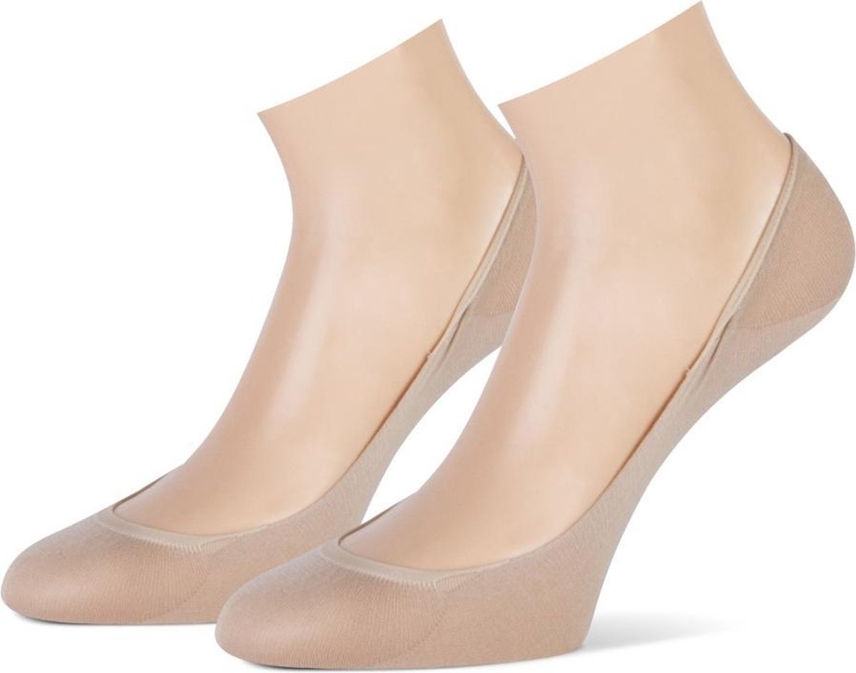 Teckel Sock Footies sokken 10 paar - 39/42 - beige