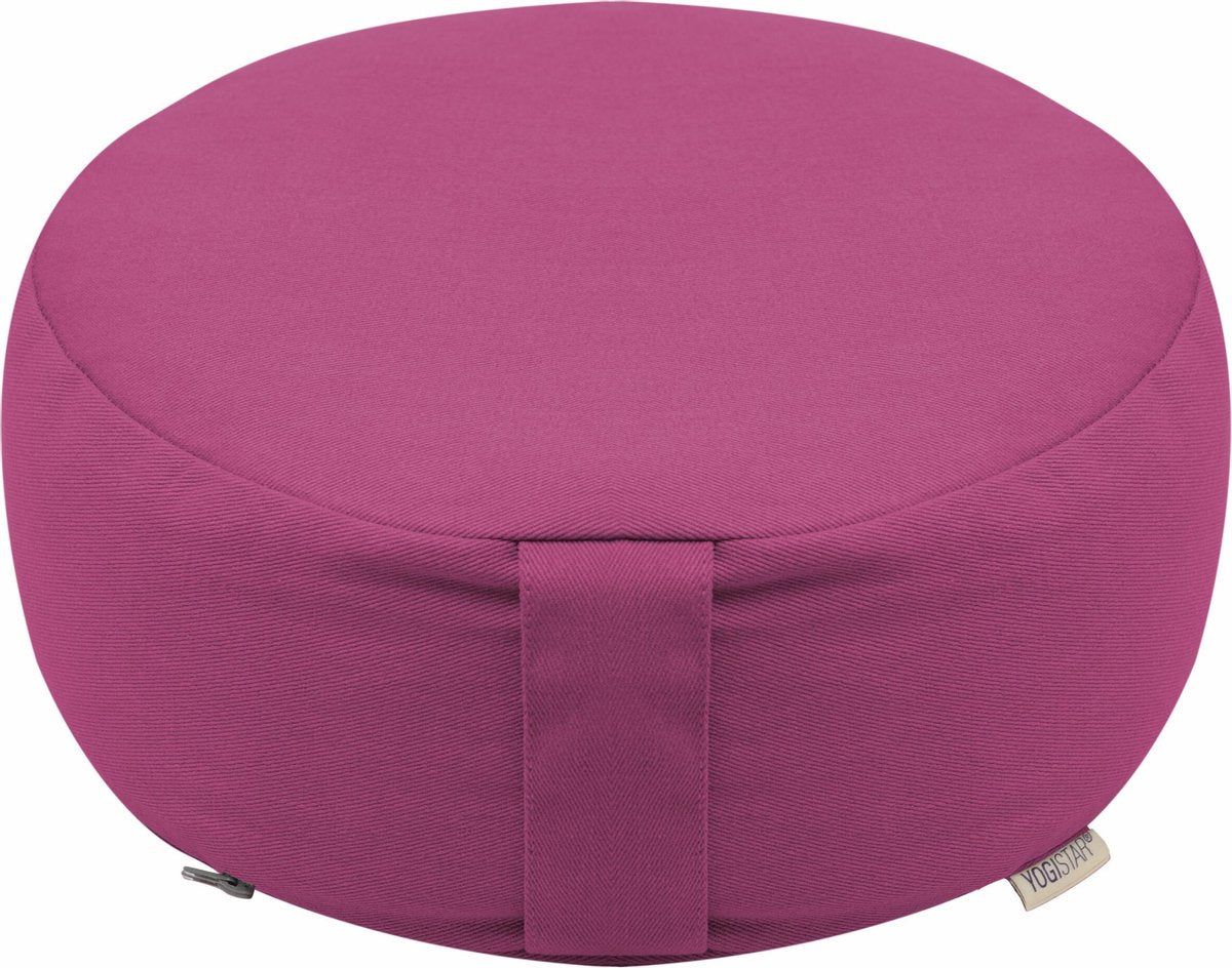 Meditation cushion - round - Dhyana raspberry Meditatiekussen YOGISTAR