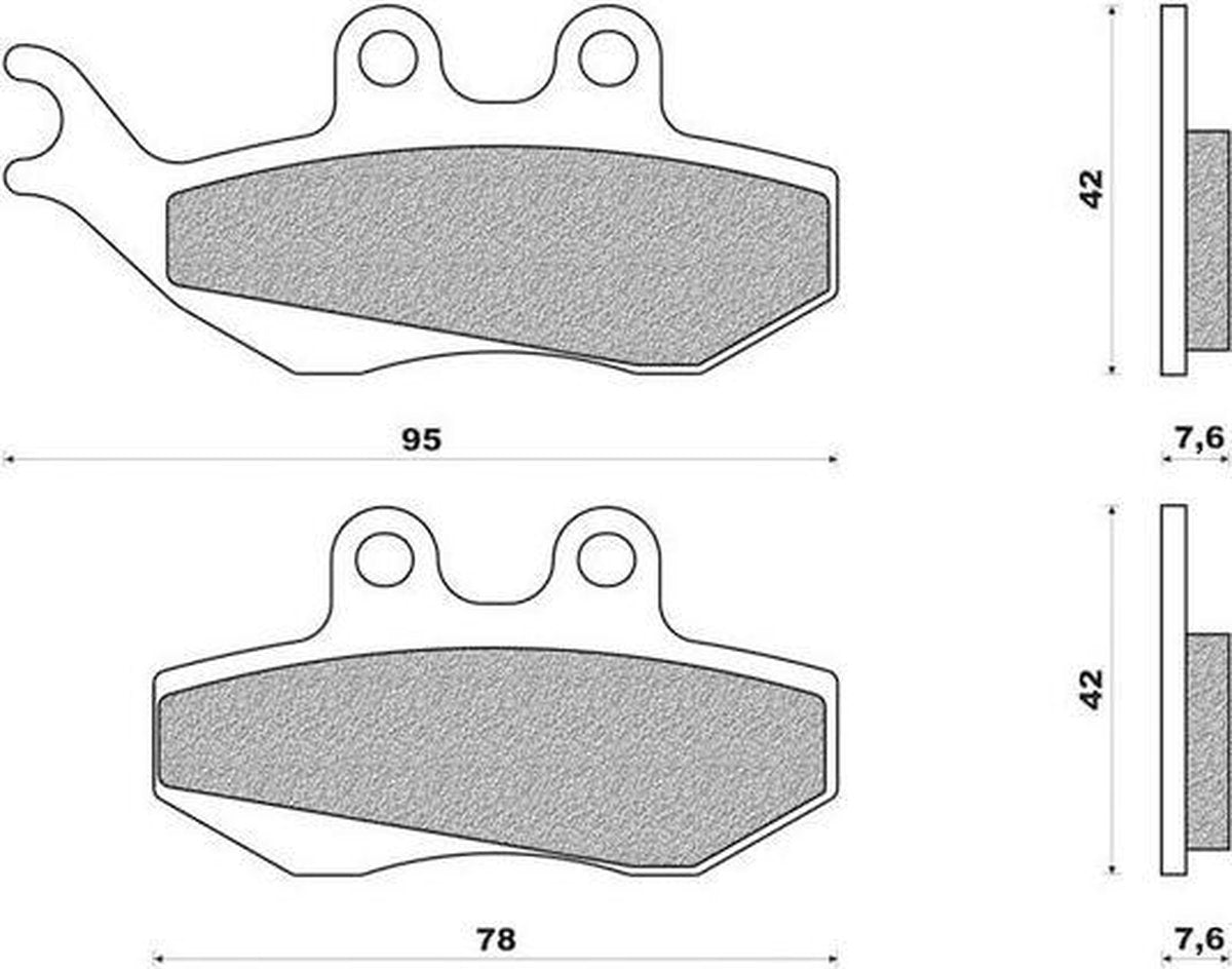 Remblokset Newfren FD0281 Generic Trigger / Toxic  Voor
