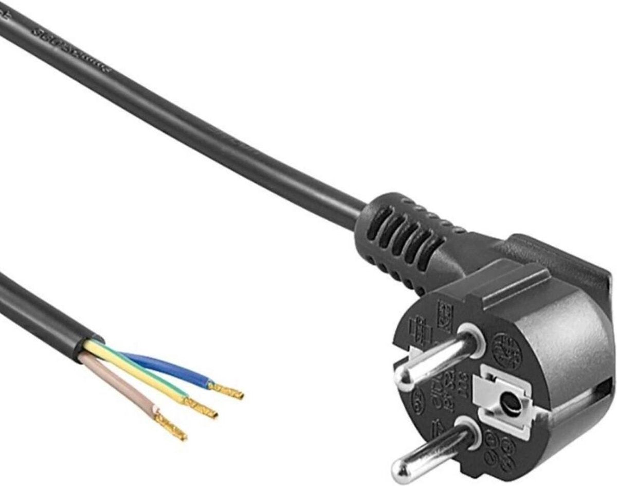 Voedingskabel - Prisu Kob - 220V - 3 Aderig - 3 Meter - Zwart