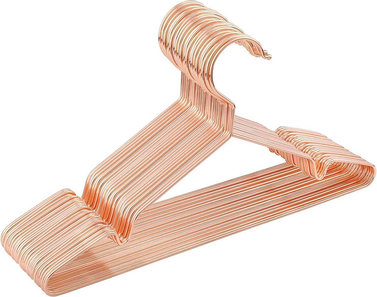 Nancy's Kledinghanger Set Van 20 - Bronze Metalen Kledinghangers