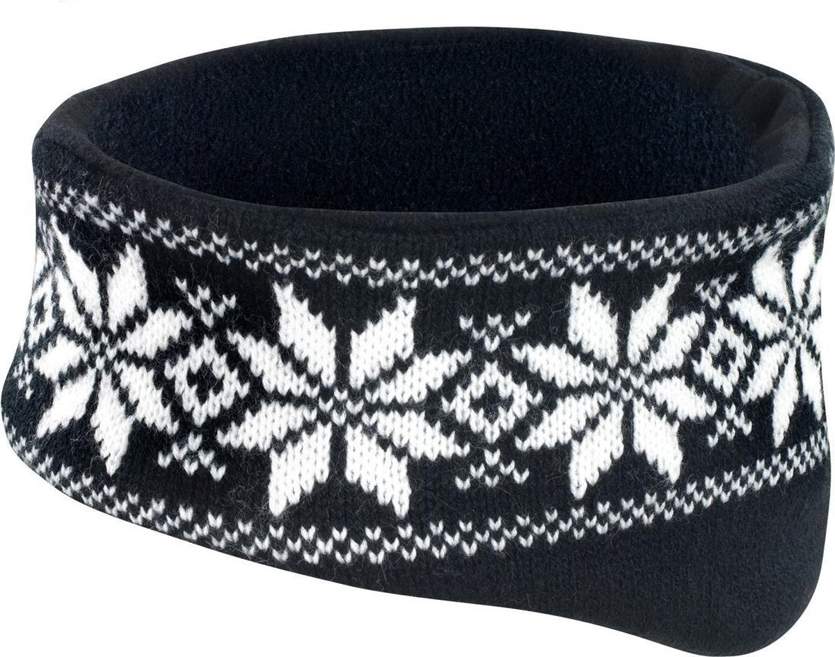 Winter gebreide haarband zwart