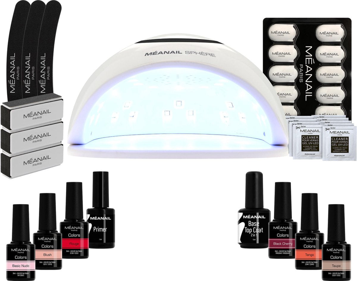 Gellak - MEANAIL® Kit Sphere UV/LED lamp 48w - 6 kleuren Cruelty Free - Gel nagellak