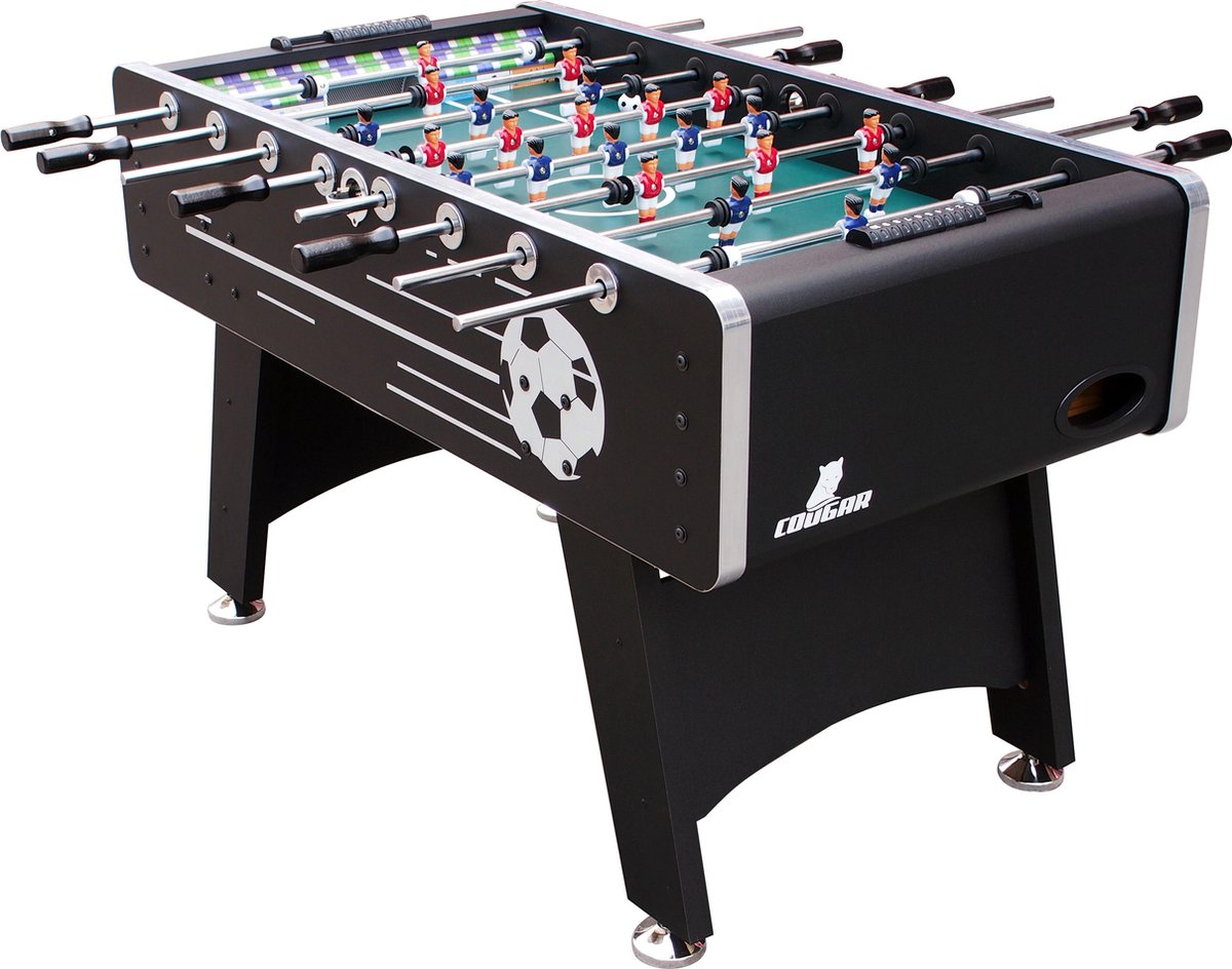 Cougar Arena Voetbaltafel - Tafelvoetbal - Zwart - 141 x 75 x 88 cm