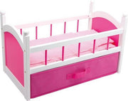 Roze poppenbed 52 cm