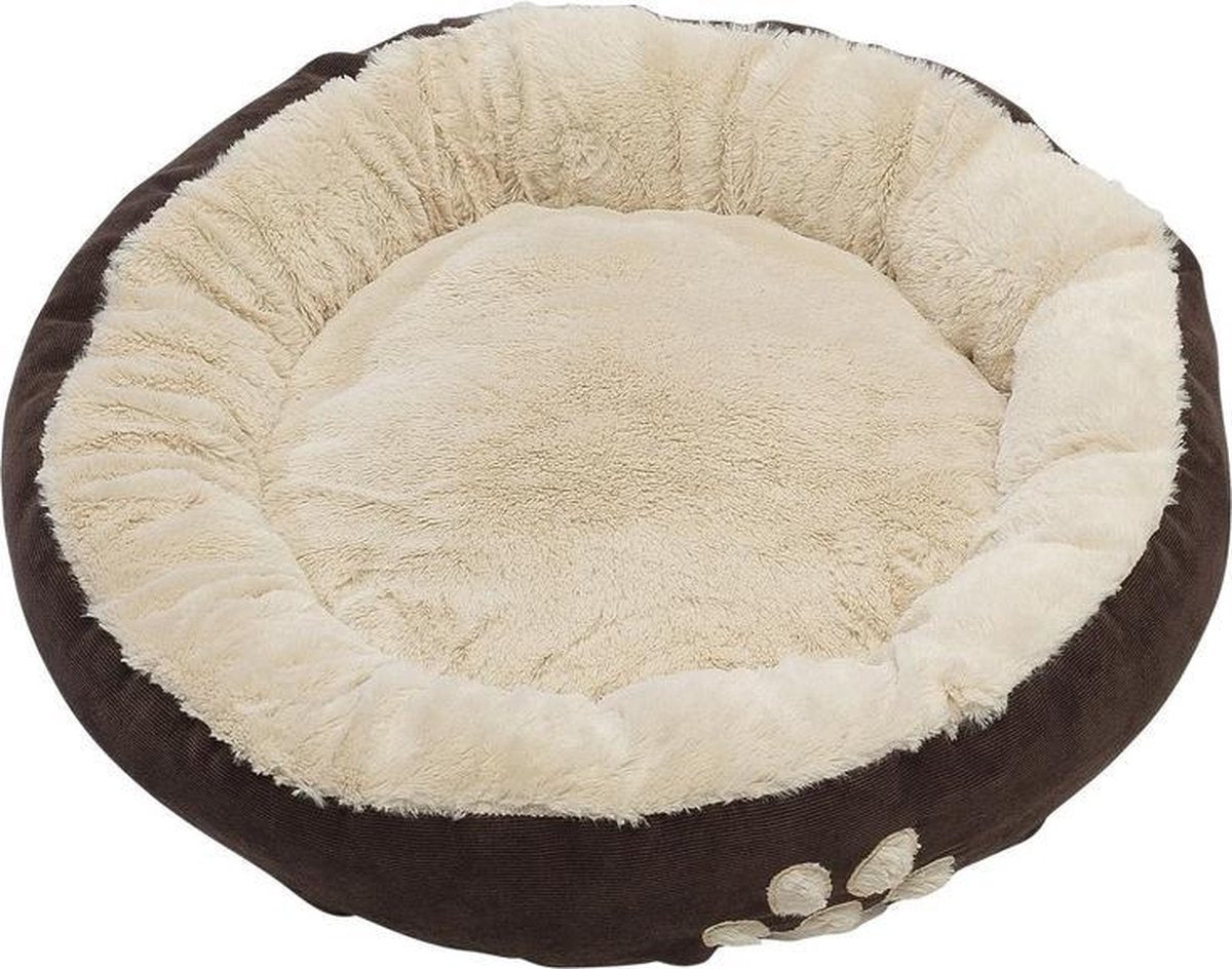 Bruine hondenmand/hondenkussen rond - 53 cm