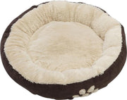 Bruine hondenmand/hondenkussen rond - 53 cm