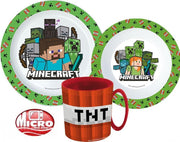 MINECRAFT ontbijtset 3 delig - bord