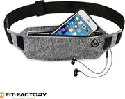 Fit Factory Running Belt - Hardloop Telefoonhouder - Hardloopriem - Hardlooptasje - Heuptasje - Sporttas - Hardlopen - One Size - Grijs