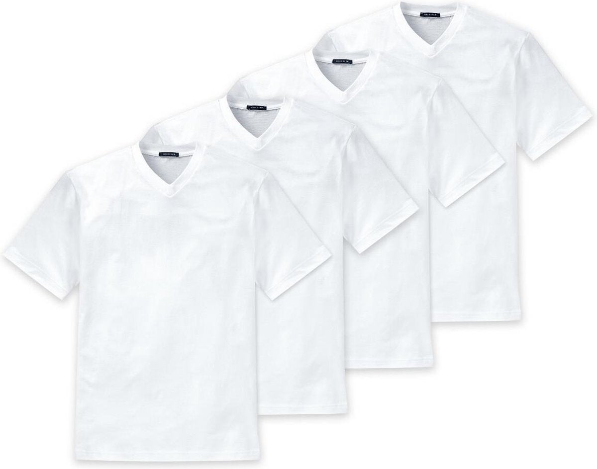 Schiesser t-shirt V-hals 4 pack American