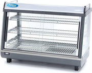 Warmhoudvitrine 136 Liter - 3 Etages - 915 cm - RVS - Temperatuur 30 tot 90 Graden - met 3 Roosters - Schuifdeuren - Horeca Warmhoudkast - Maxima