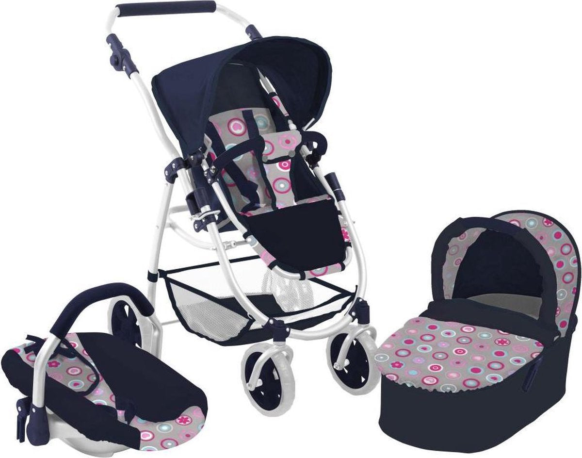 Koets - Poppenwagen 3 in 1 - Cirkels