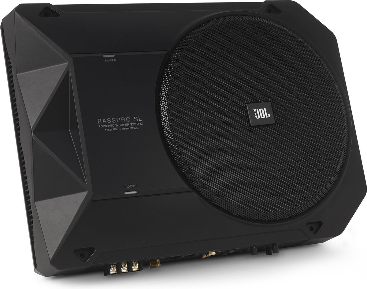 JBL BassPro SL - Actief 20 cm (8") subwoofersysteem voor onder autostoel - Zwart