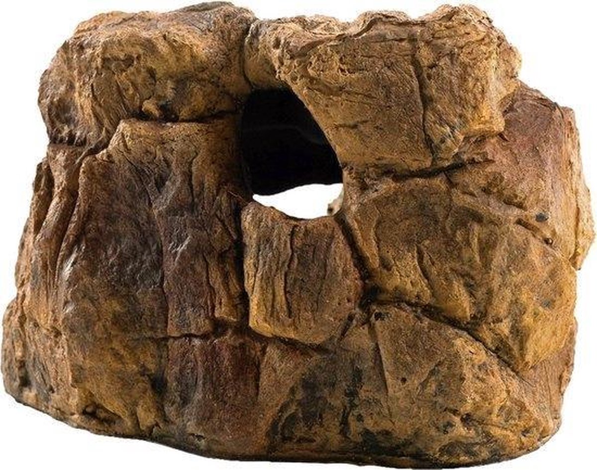 Ceramicnature Aquariumdecoratie Steen 18 Cm Polyester Bruin