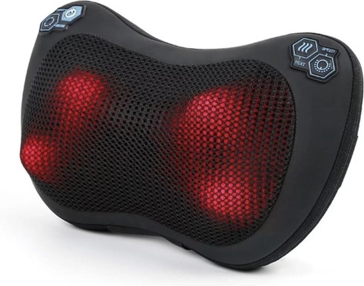 PHENITECH Massage Kussen - Elektrisch Shiatsu Massageapparaat - Warmtefunctie - Auto & Thuis Gebruik - Zwart