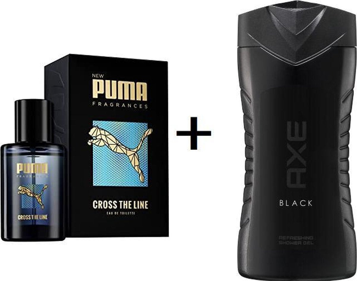 GreatGift - Cadeaupakket voor hem - PUMA Parfum - AXE Bodywash - Vaderdag - Voor hem - Cadeau