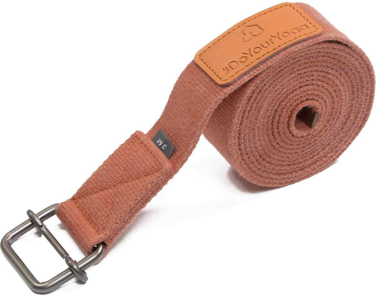 #DoYourYoga - Yogariem - »Yaro« - 100% katoen met plastic sluiting - 250 cm - beige
