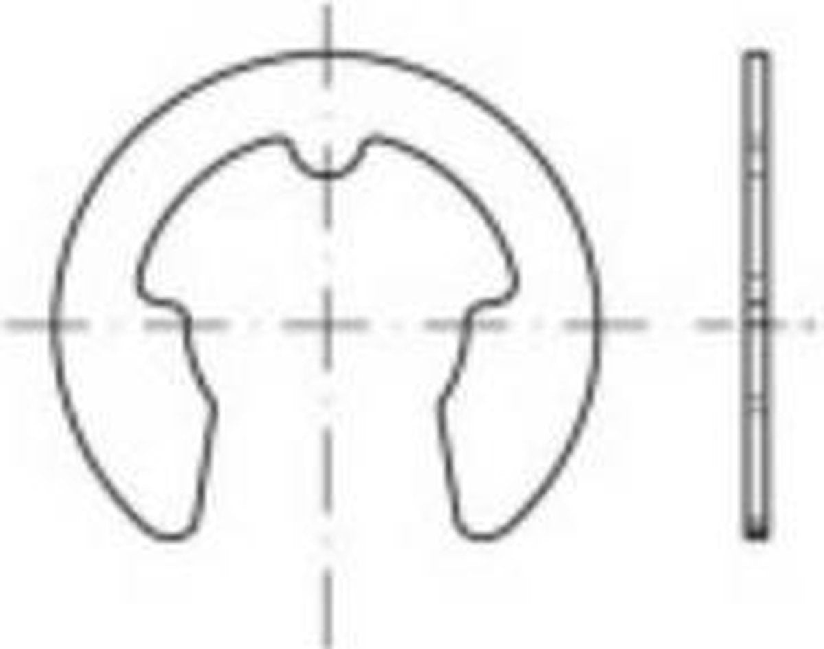 Borgringen Binnendiameter: 3.3 mm DIN 6799 Verenstaal 500 stuk(s) TOOLCRAFT 138514