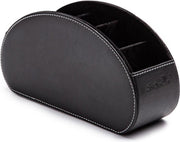 NoordLing Bureau en Afstandsbediening Organizer - Bureau Organizer - Bureau accessoires - Pennenhouder - Pennenbakje - Desk Organizer - Afstandsbediening Houder - Gsm houder - PU Leer - Zwart