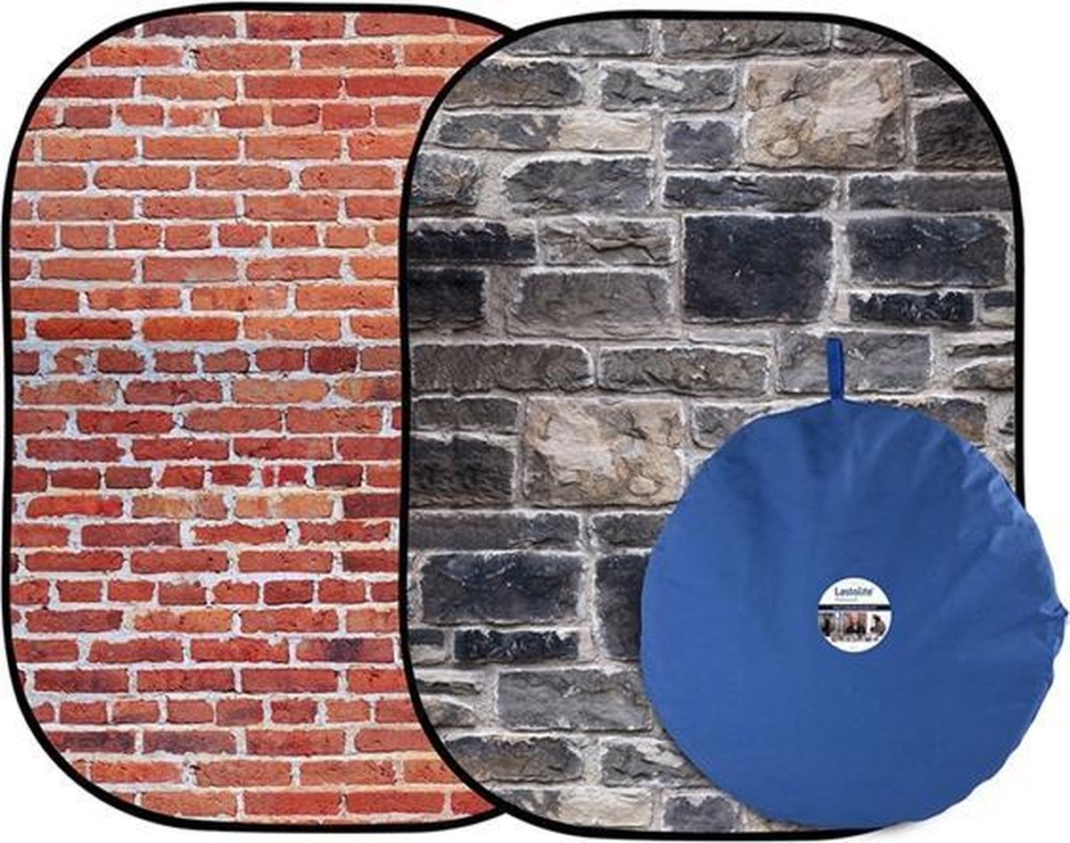Lastolite Urban achtergronddoek 150x210cm - Rode & grijze stenen