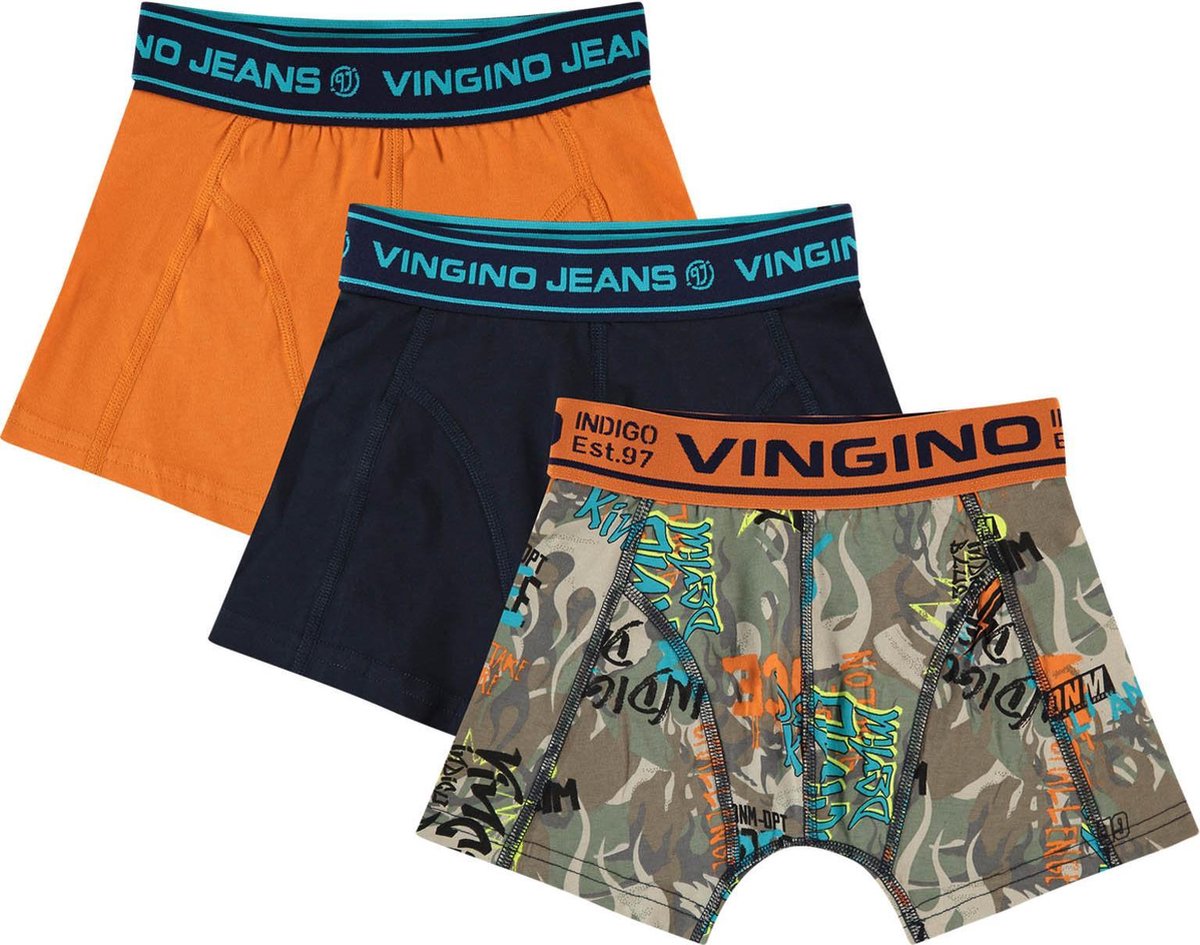 Vingino jongens boxershorts 3-Pack Denim King 72502  - 140