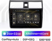 CarPlay Suzuki Swift 2005-2010 Android 10 navigatie en multimediasysteem Bluetooth USB WiFi 2+32GB