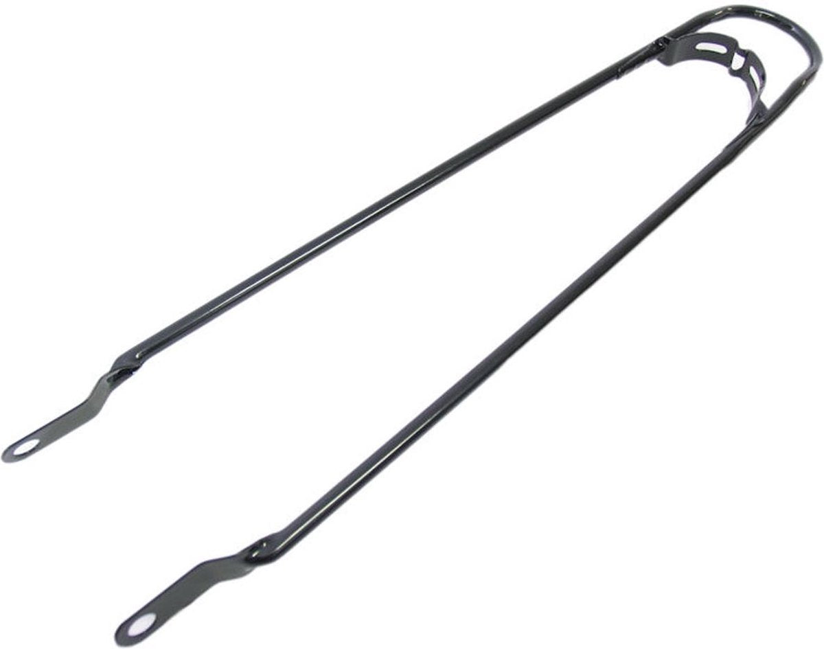 Spatbordstang 28 inch zwart tour met bumper - ZWART