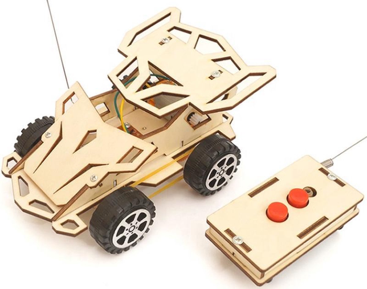 DIY Electric Wooden Remote Control Car LEGO TECHNIC STYLE/DIY elektrische houten afstandsbediening auto /Voiture télécommandée en bois électrique bricolage