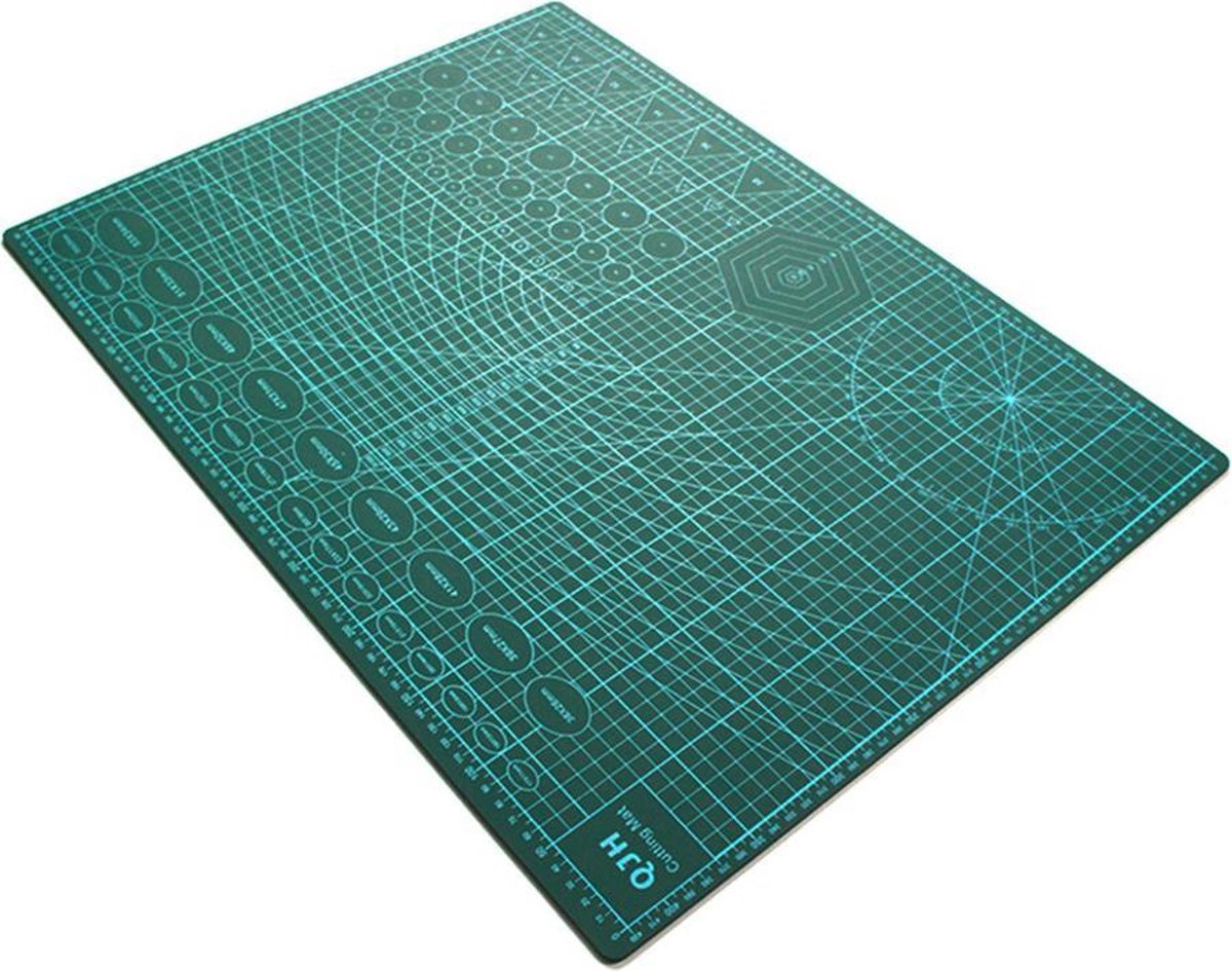 Snijmat - Zelfhelend - 2-Zijdige Rasterdruk - A3- 45x30cm - Groen