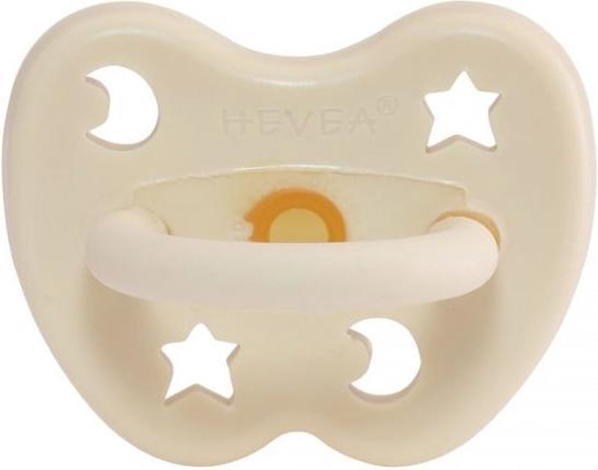 HEVEA speen Orthodontisch Milky white 0-3 mnd