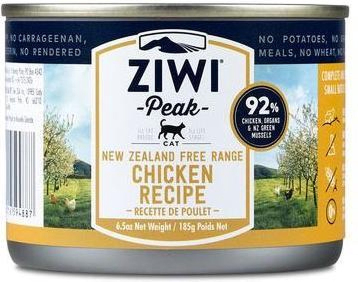17x Ziwi Peak Kattenvoeding Cans Chicken 185 gr.