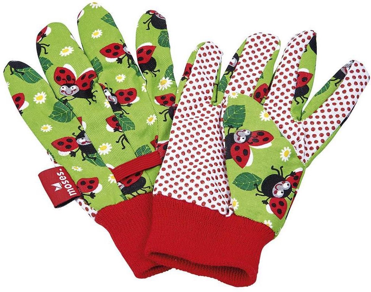 Moses Tuinhandschoenen Krabbelkäfer 4-6 Jaar Groen/rood
