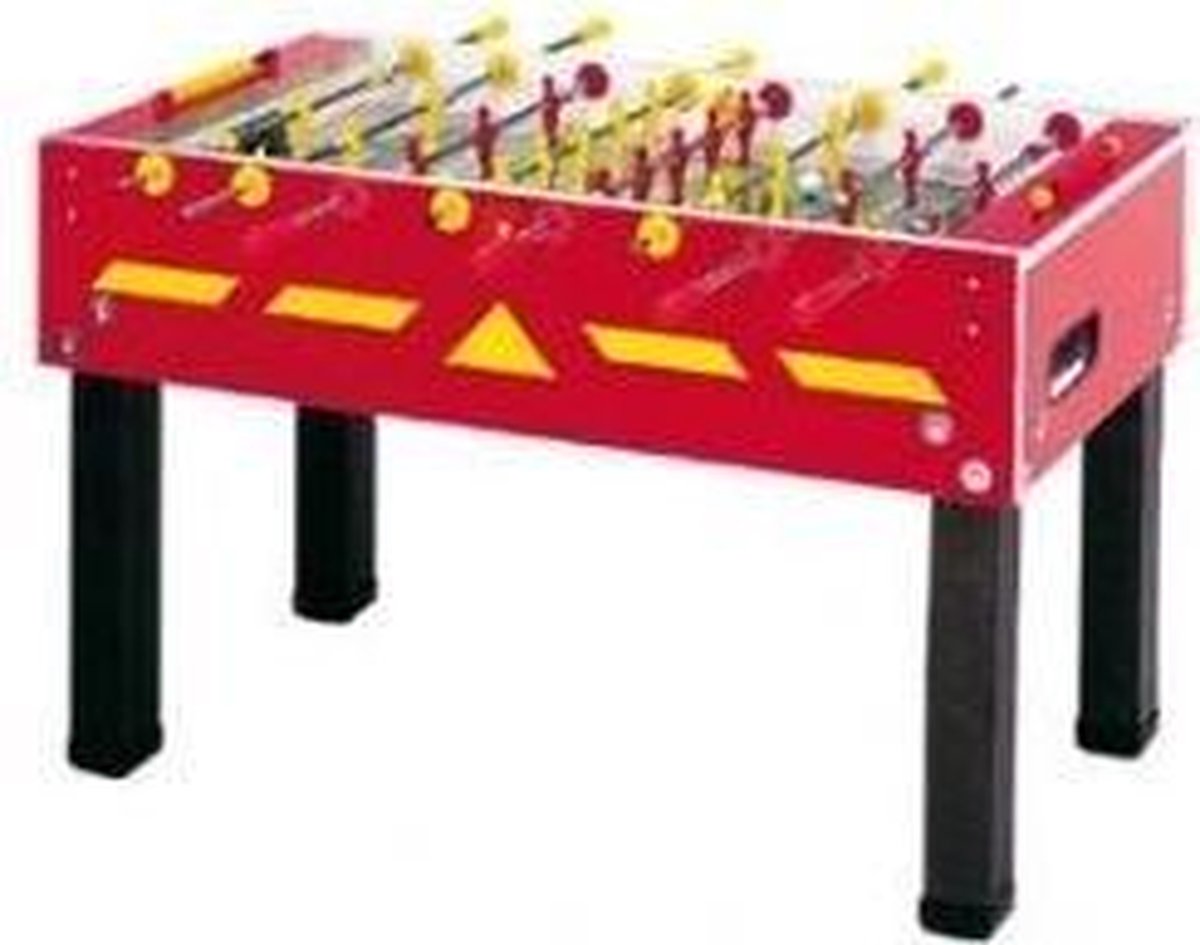 Garlando voetbaltafel G-500 weatherproof rood; tafel voor buitengebruik - zware uitvoering - Speelklaar geleverd