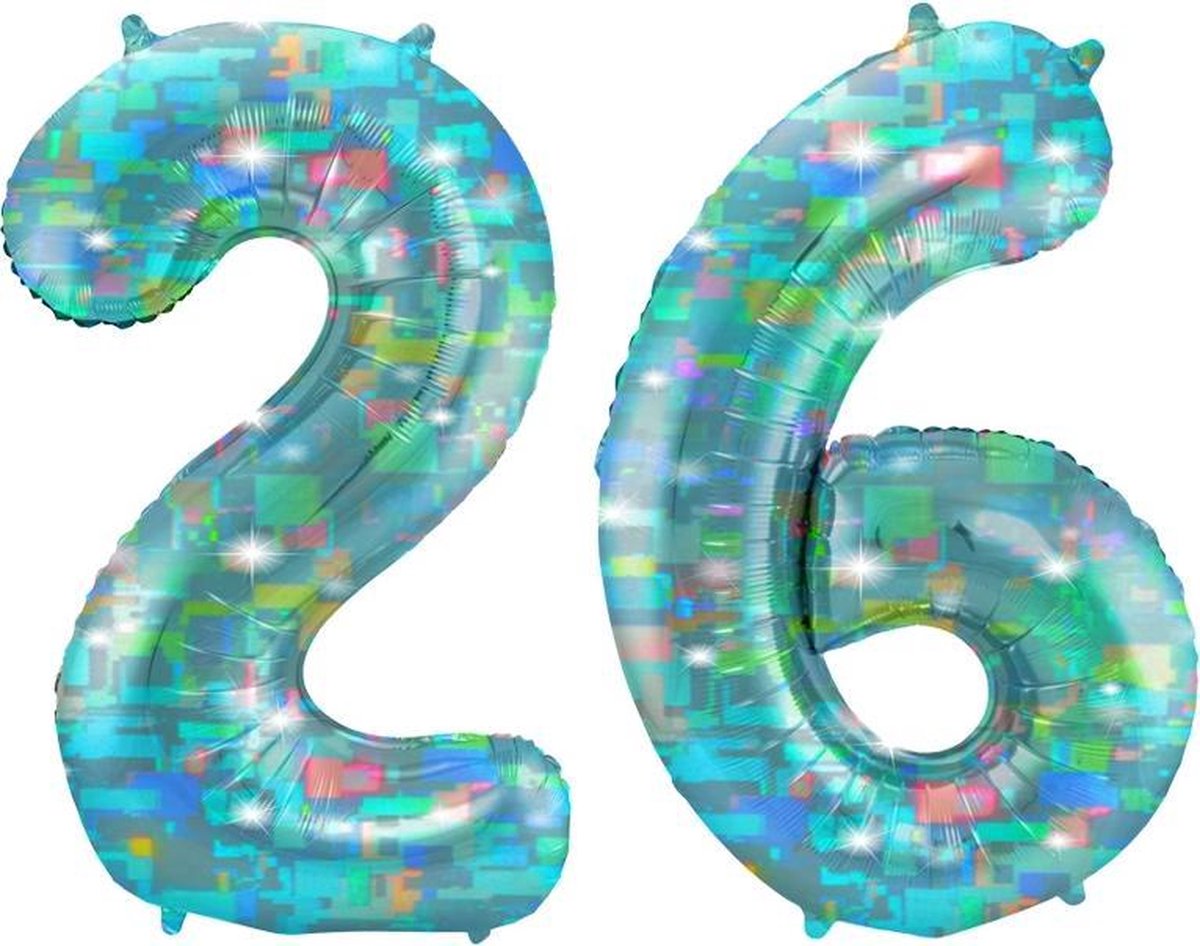 Cijfer 26 Galactic Aqua (86cm)