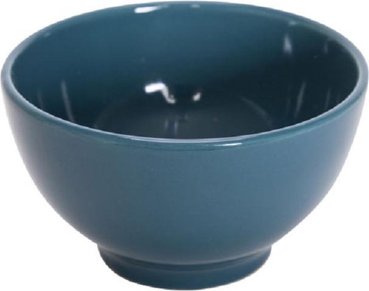 Cosy & Trendy Rodos - Bowl - Glanzend - Blauw - D14cm - Keramiek - (set van 6) en Yourkitchen E-kookboek Heerlijke Smulrecepten