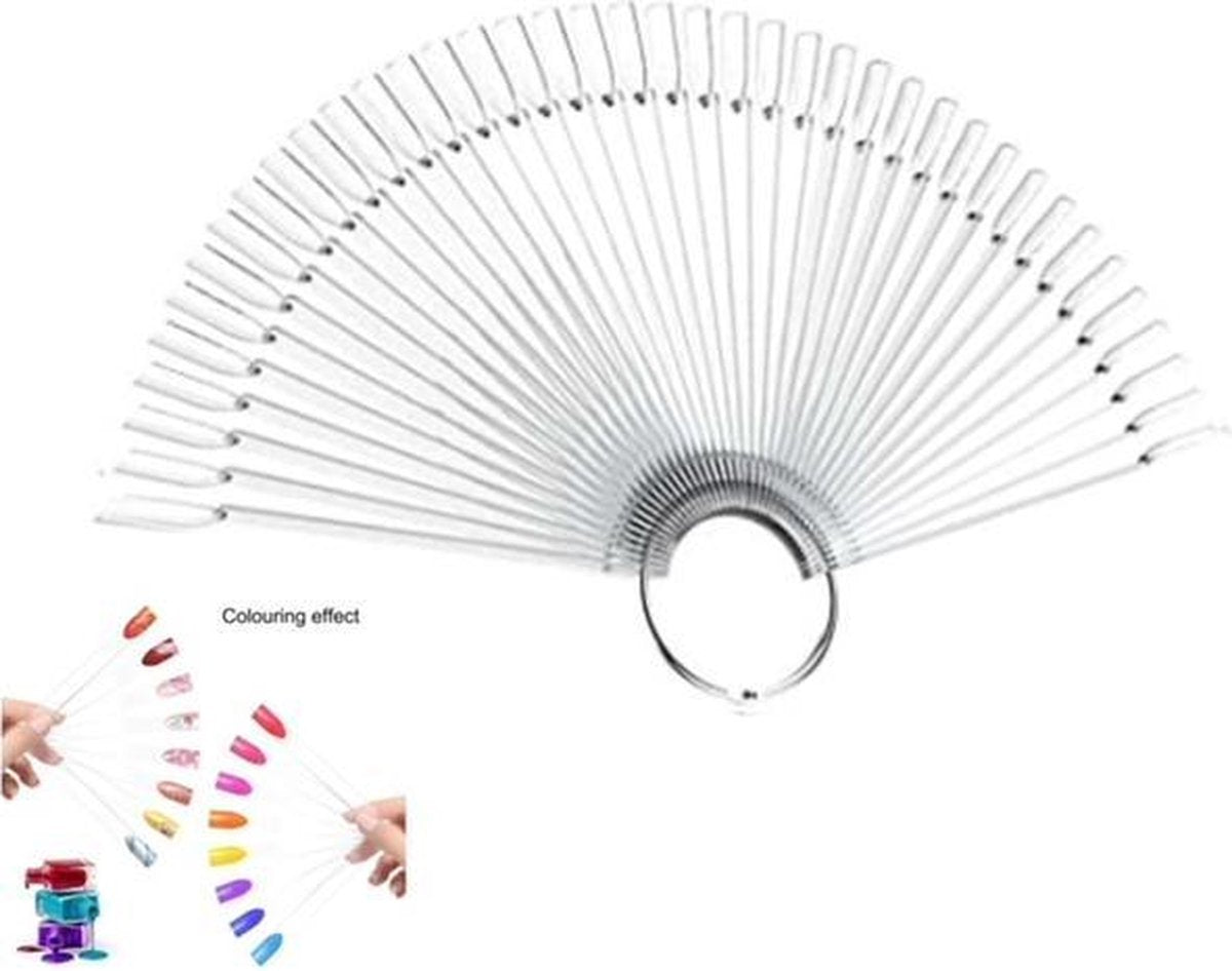 GUAPÀ Kleuren Waaier - Nagel Display Transparant - 2 x 50 stuks - High Quality Color Ring