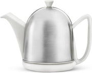 Bredemeijer Cosy Manto Theepot - 1 l - RVS - Mat Wit