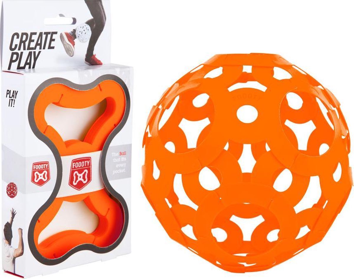 FOOOTY Reis Voetbal Oranje - Creëer je eigen Bal voor Binnen en Buiten