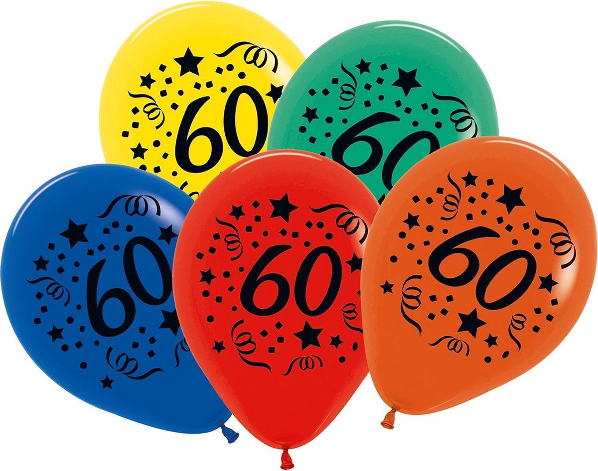 Tib Ballonnen Cijfer 60 30 Cm Latex 7 Stuks